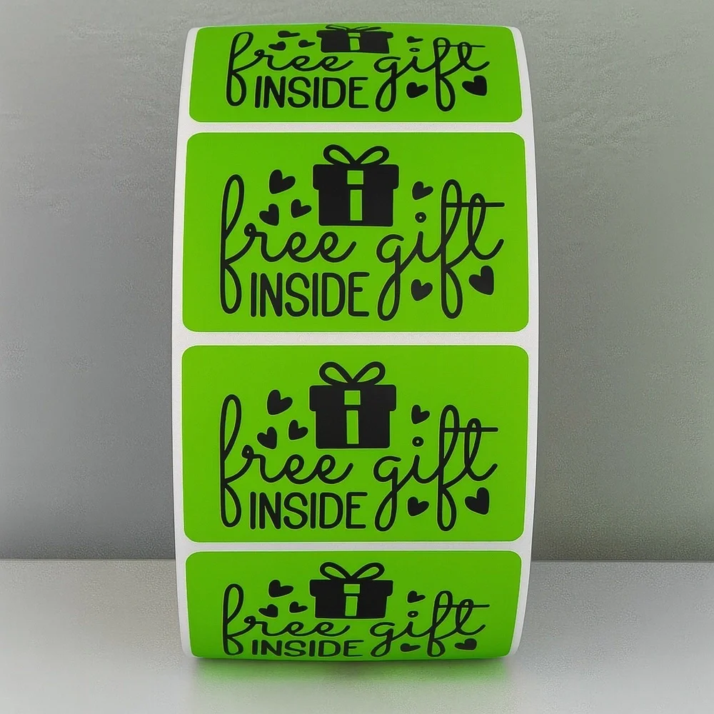 Free Gift Inside Stickers – Cute Labels for Packaging and Small Business